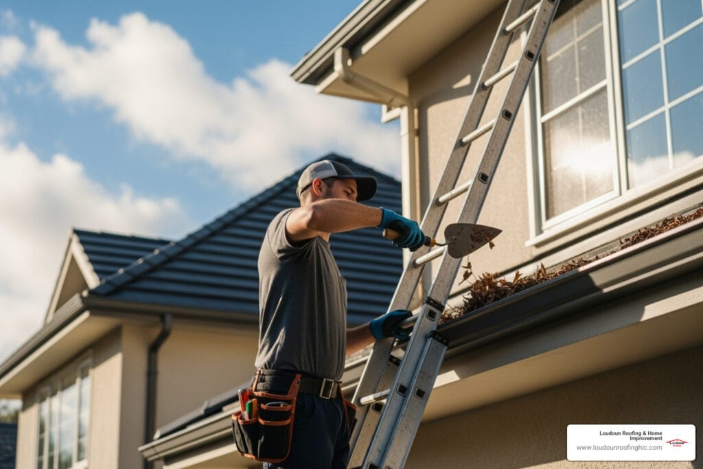 Roof and gutter cleaning