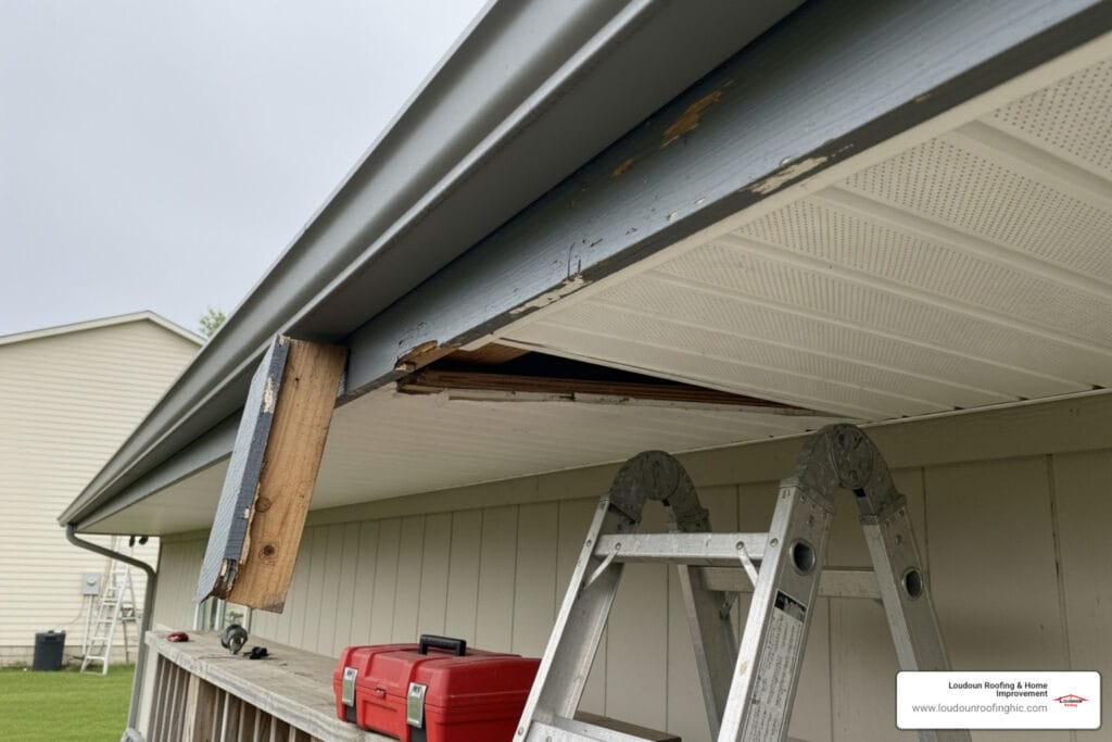 Roof and soffit repair