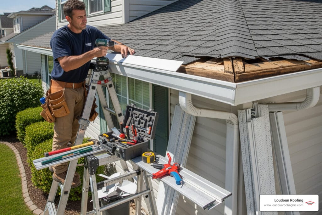 carpenter handyman roofer repair soffits and fascia