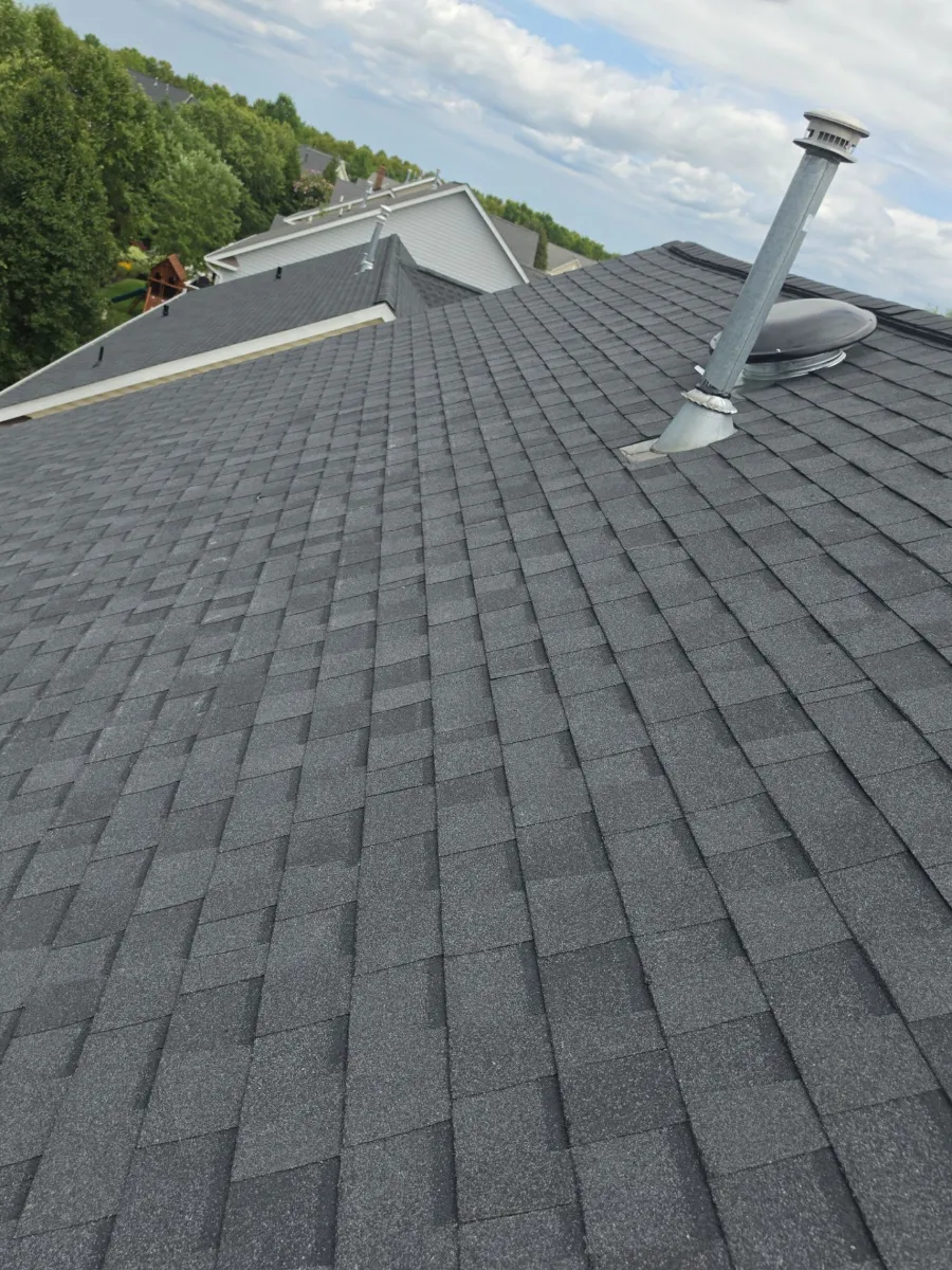Finished roof slope with new shingles in Ashburn, VA