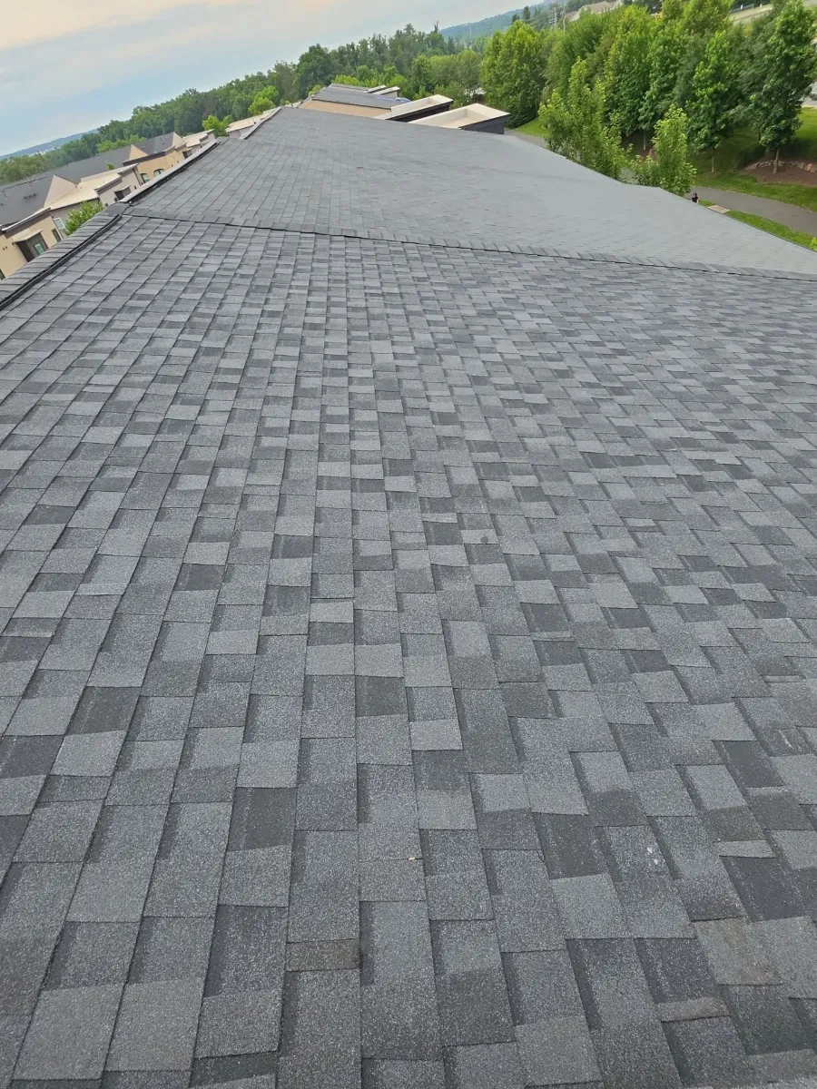 Finished Moire Black shingle roof in Brambleton, VA