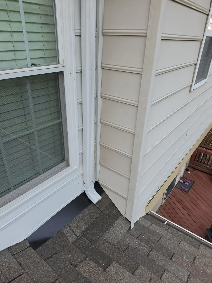 Finished leak repair with new shingles and siding in Leesburg, VA