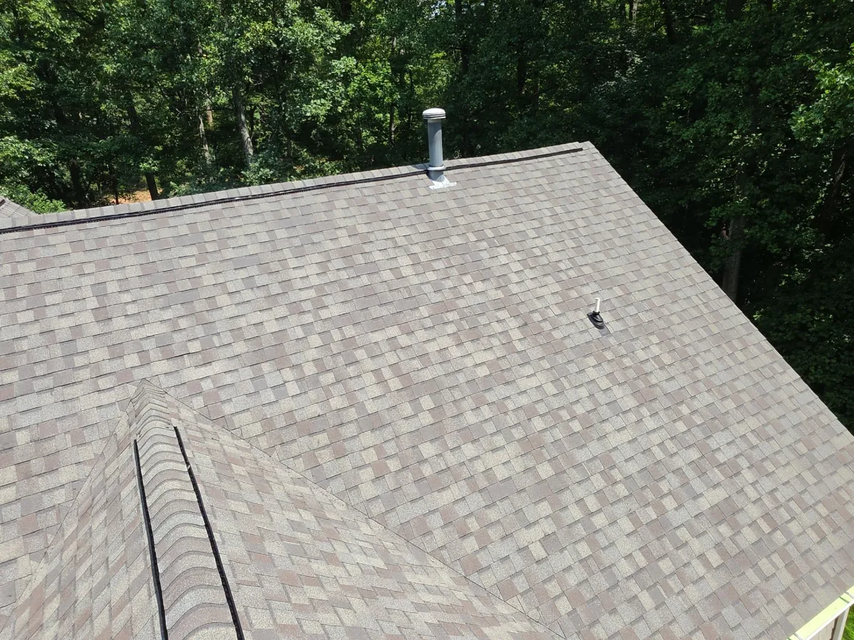 Finished roof sections with new shingles in Leesburg, VA