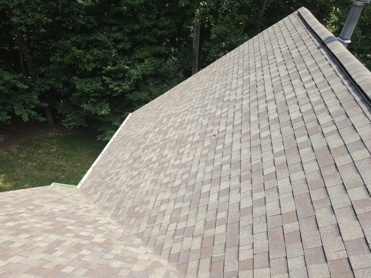 New Landmark PRO shingles on a roof slope in Leesburg, VA