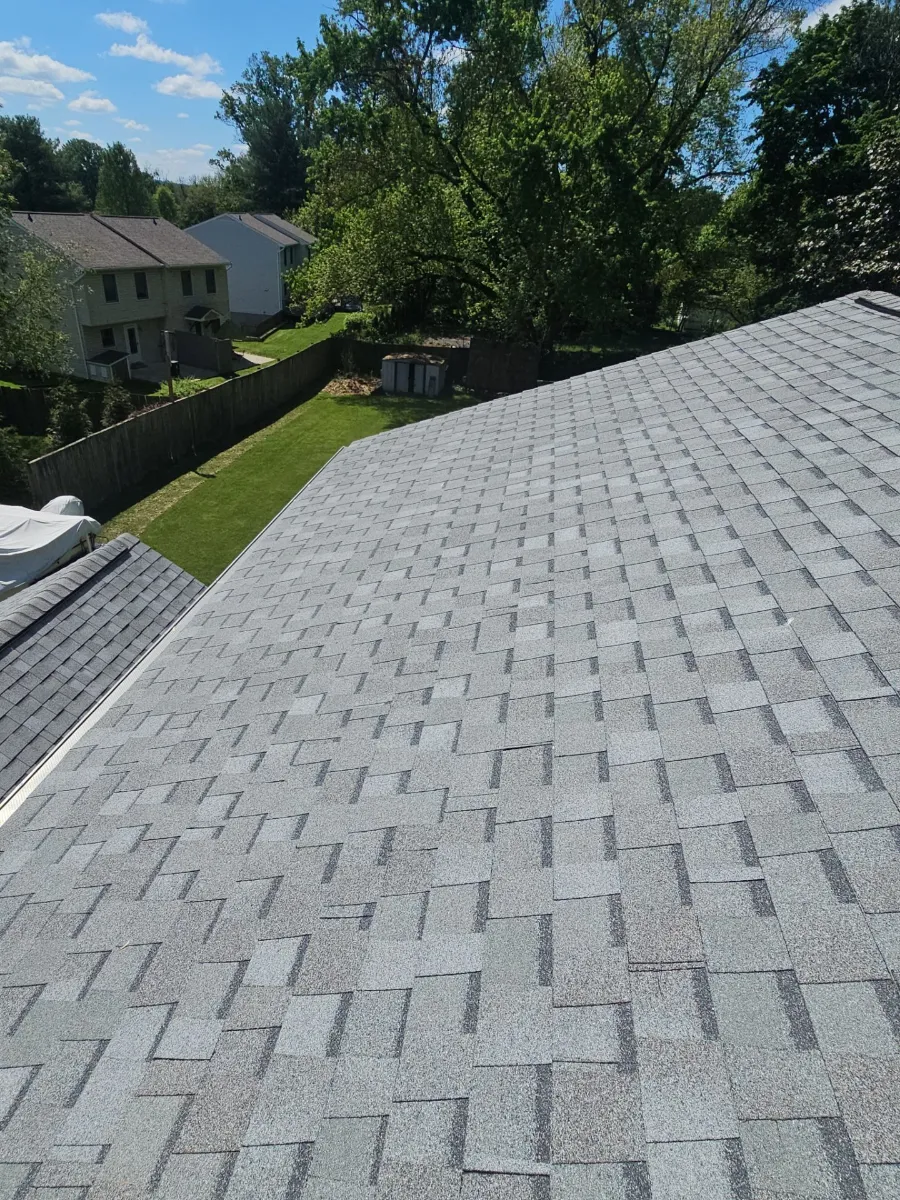 New CertainTeed Landmark PRO shingles in Cobblestone Gray on a Purcellville, VA roof